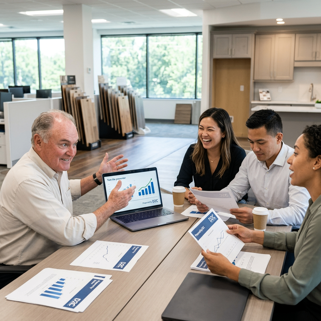 Consultant presenting AI readiness data to a growth team